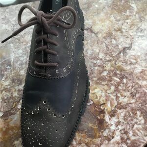 Elegant Brown Leather Oxford Shoes